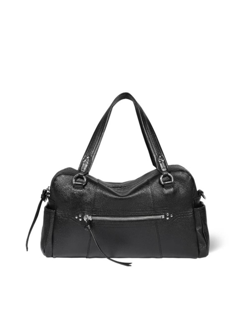 JEROME DREYFUSS LUCKY BOWLING BAG NOIR SILVER